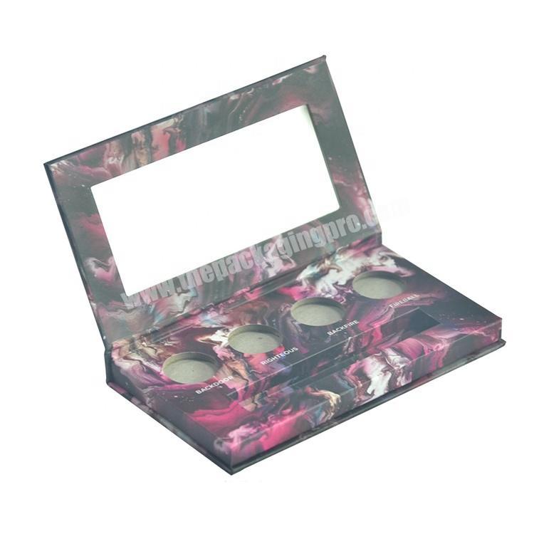 Custom Luxury Paper Packing Eye Shadow Beauty Cosmetic Gift Box With Mirror