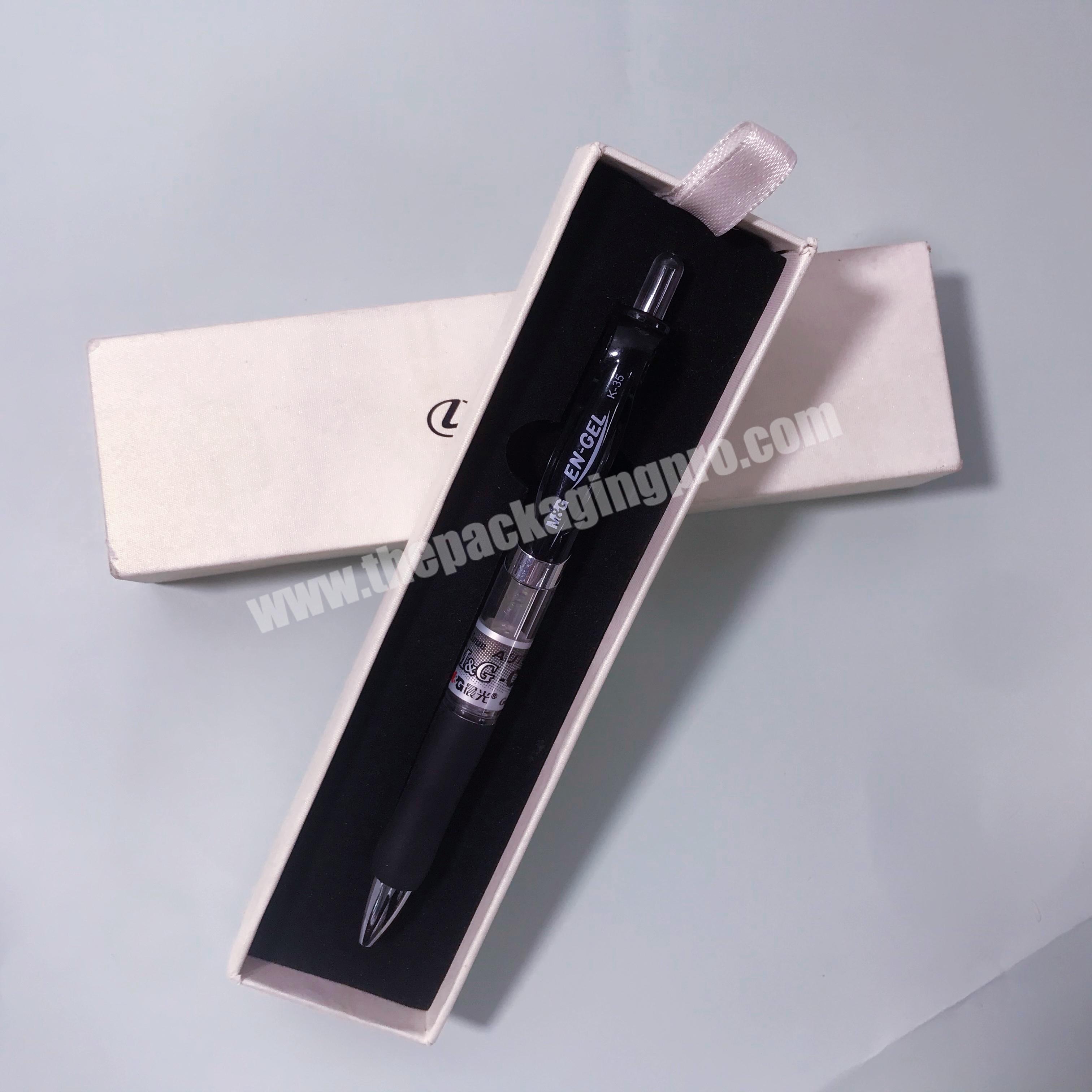 Custom Luxury pen Boxes Packaging Design logo ,White drawer tray can be customized