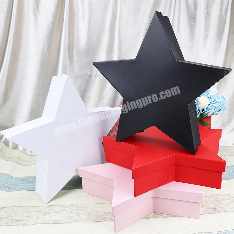 Custom Luxury Pentagram Star Shaped Gift Packaging Box Lid And Base Box