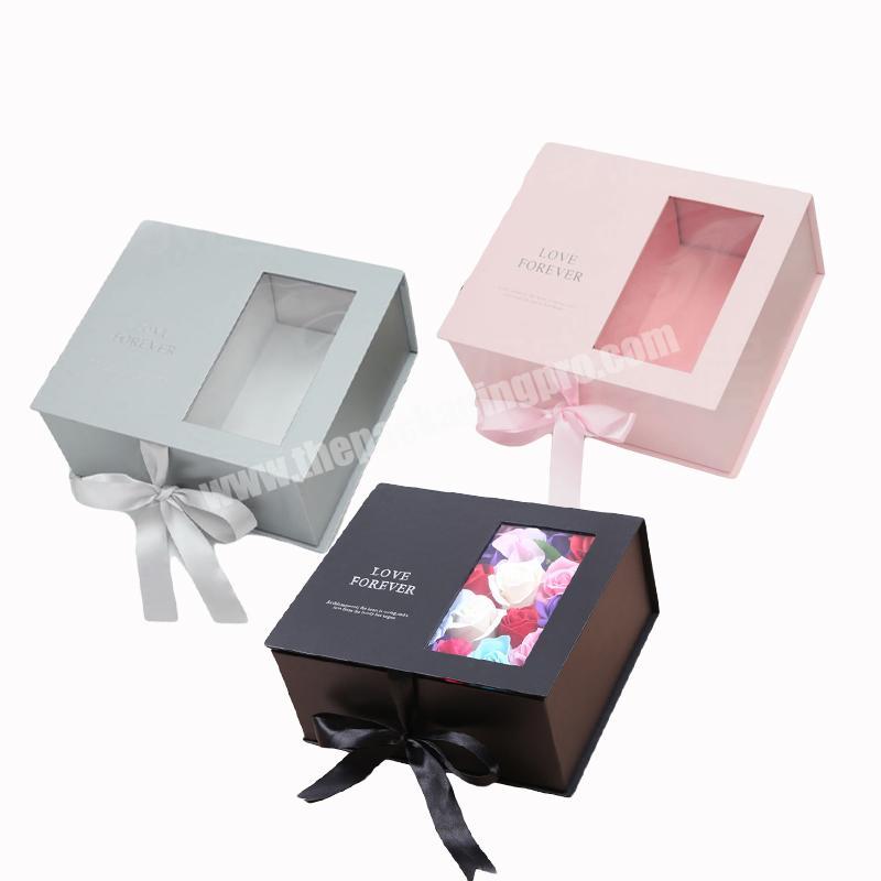 Custom luxury  perfume gift packaging box cardpaper transparent gift packing box