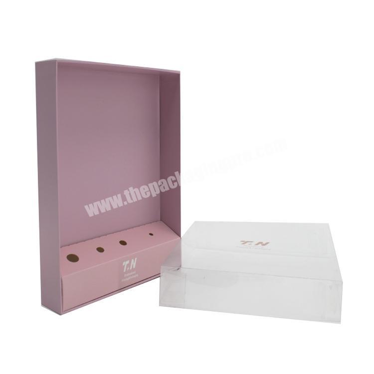 Custom Luxury Pink White Card Paper Box with Insert for Beauty