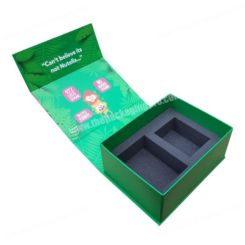 Custom luxury printing packaging cardboard paper foam tray magnet close box
