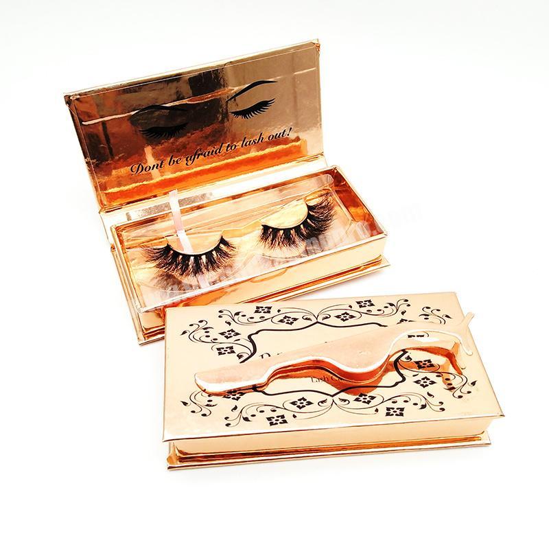 Custom Luxury Rainbow Holographic Metallic Foil Lash Tray Mink Lashes Eyelashes Cardboard Paper Eyelash Packaging Box