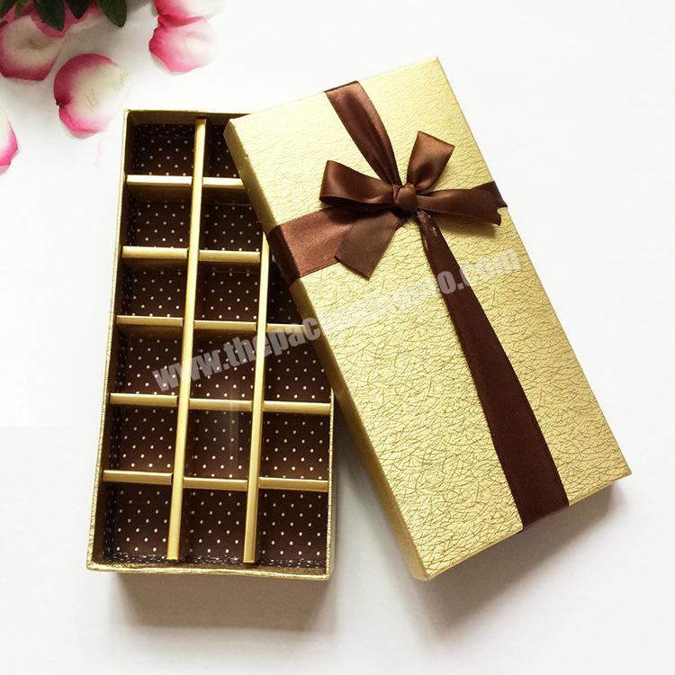 Custom Luxury Retail Packaging Chocolate Gift Box for chocolate with ribbon
