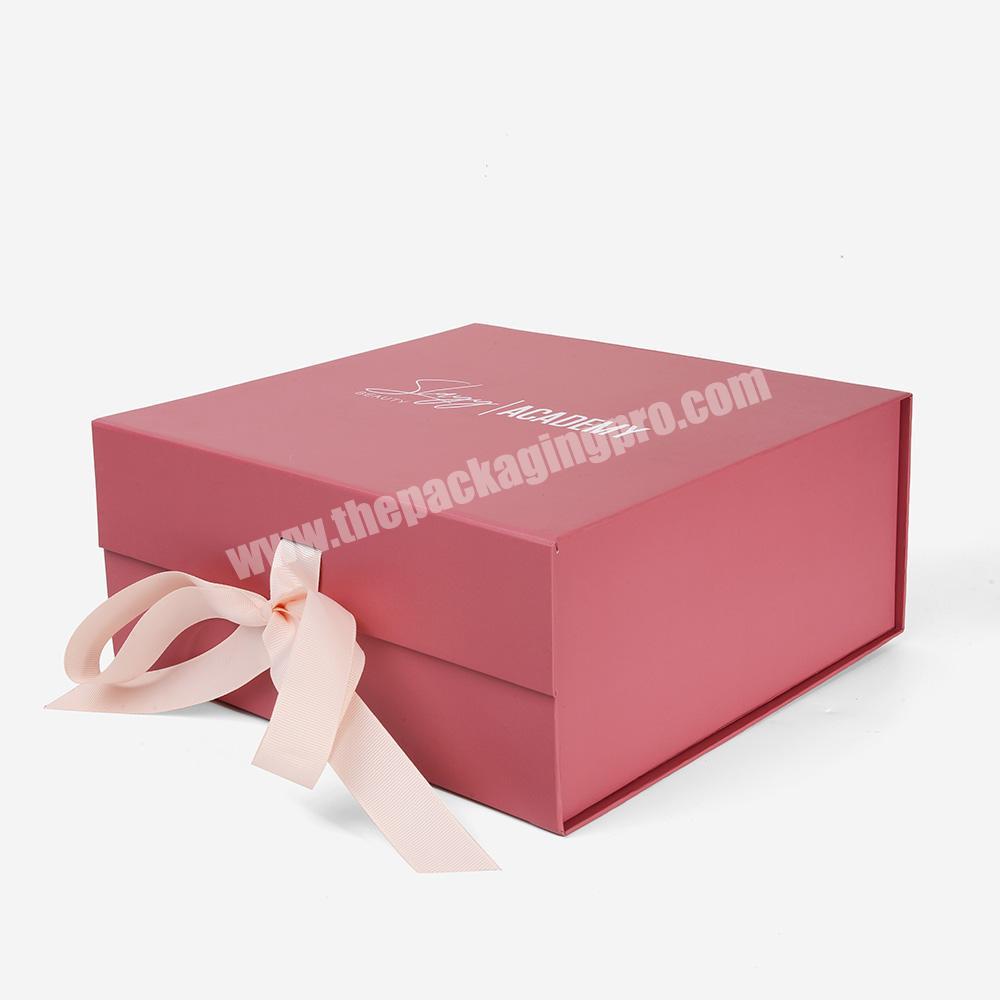 Custom Luxury Ribbon Closure Paper Cardboard Gift Storage Box Wedding Dress Packaging Boxes
