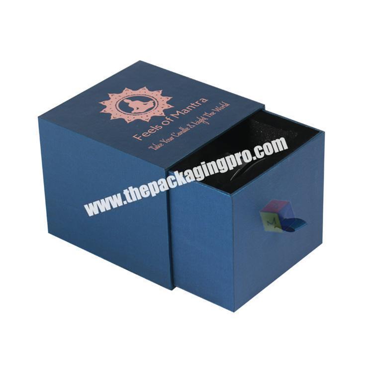 custom luxury rigid gift candle packaging drawer box