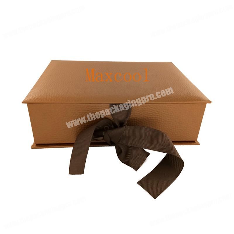 Custom Luxury Rigid Paper Cardboard Magnetic Closure Gift Boxes With Changeable Ribbon
