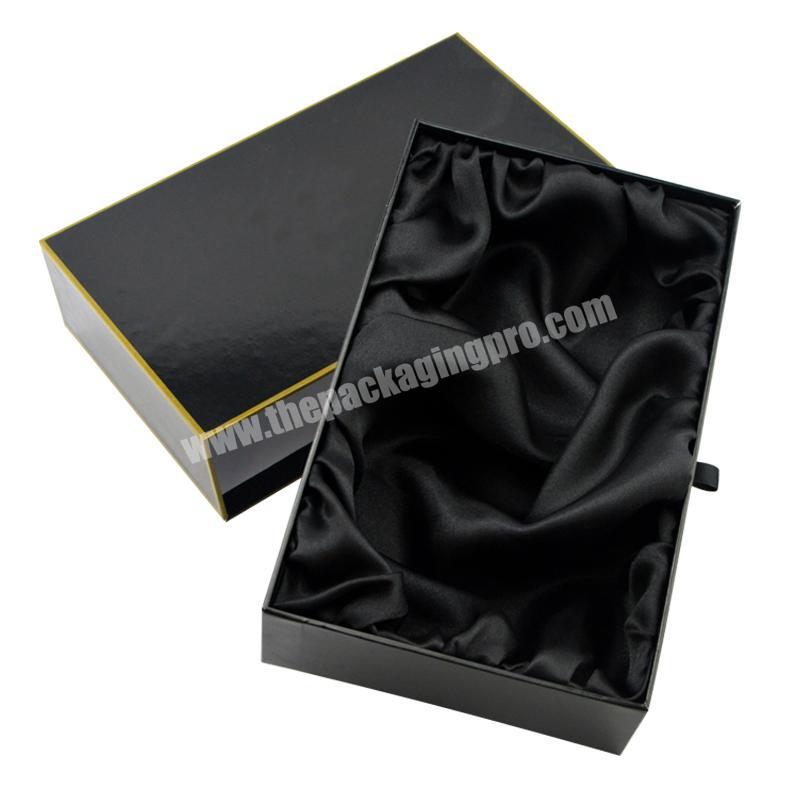 Custom luxury sliding drawer jewelry packaging gift boxes with satin