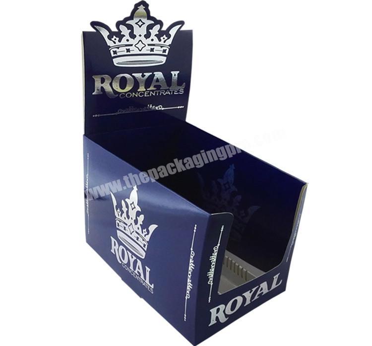 Custom Luxury Sliver Hot Foil Logo Display Gift Packaging Paper Box