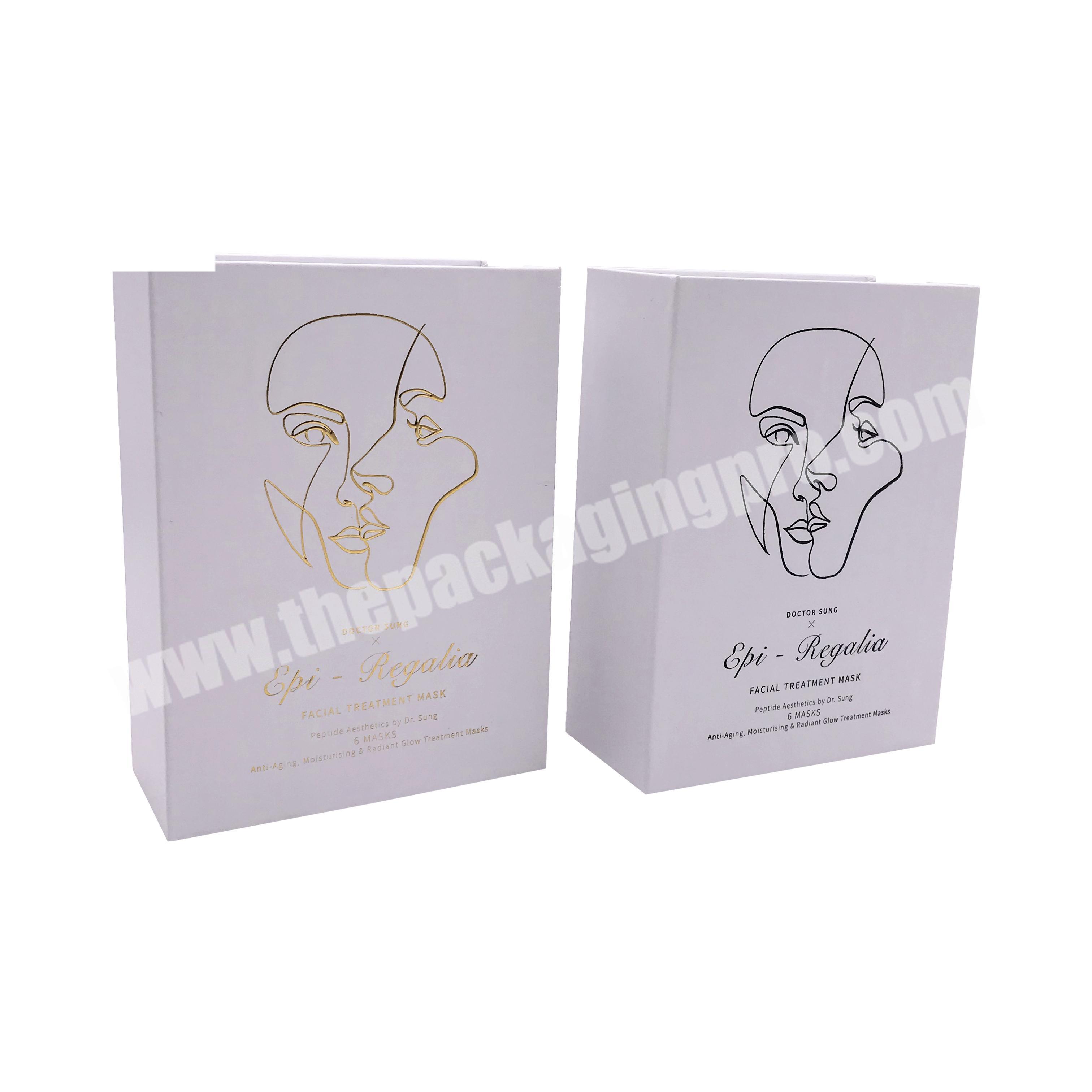 custom luxury small cosmetics facial  skincare beauty products packaging magnetic box gift box