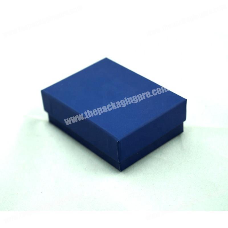 Custom Luxury UV Logo Cardboard Paper Blue Clothings Gift Packaging Box With Lid