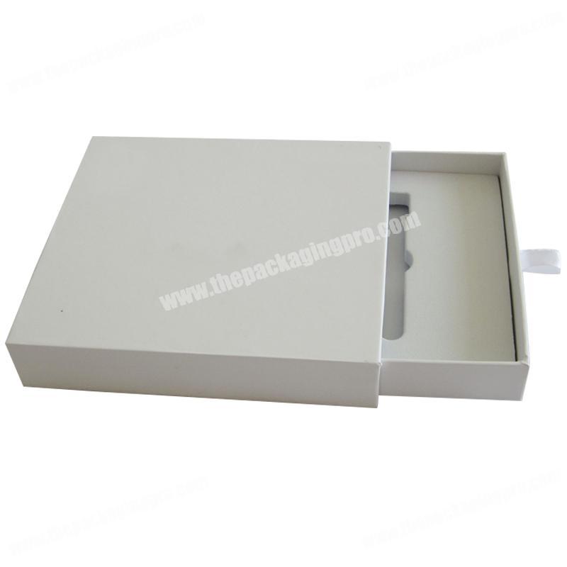 Custom luxury white cardboard paper EVA tray vape sliding gift box