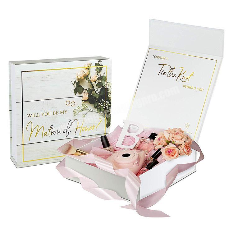 custom luxury White Will You Be My bridesmaid proposal box