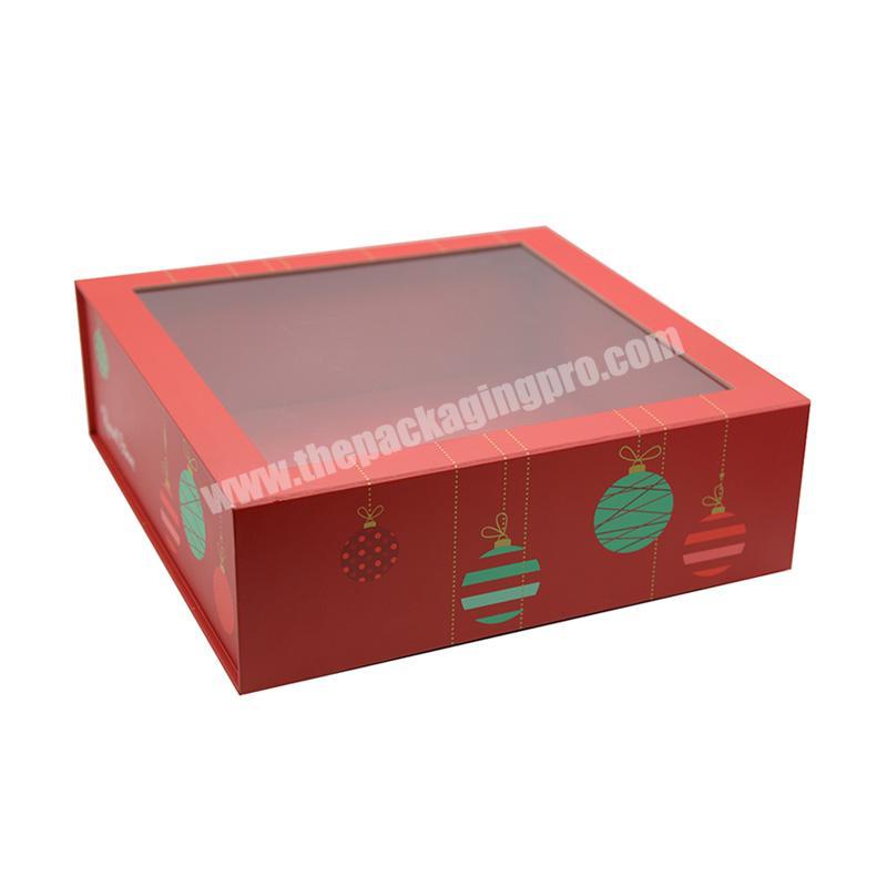 Custom made cardboard chocolate boxes for packing with clear window lid