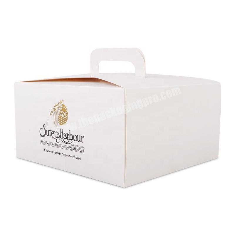 custom made cmyk print foldable white cardboard cake boxes snack boxes cookie boxes