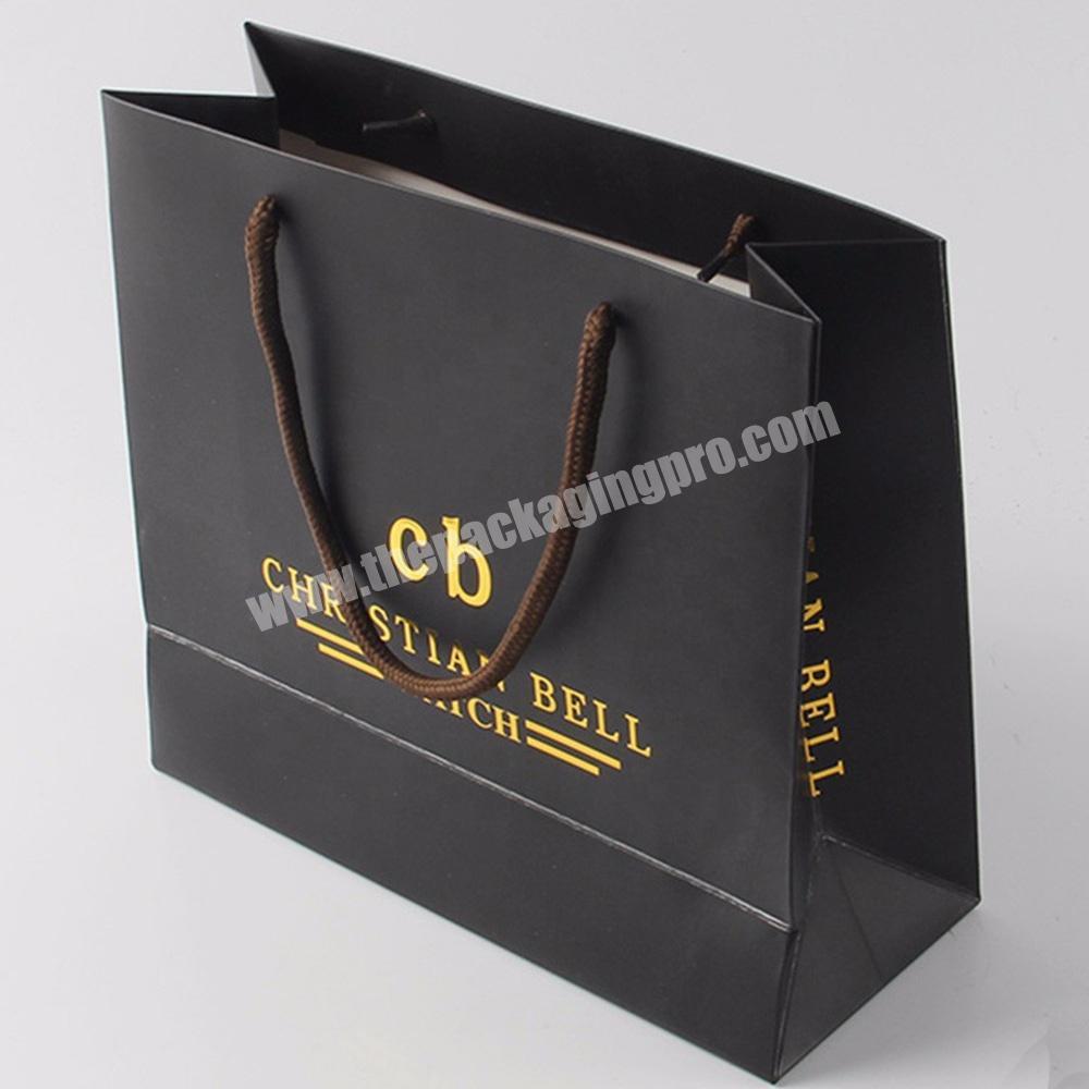 Custom made company names stamping 300gsm paper bags