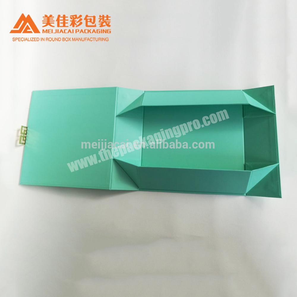 Custom made empty cardboard collapsible flip top rigid gift boxes with magnetic closure cheap wholesale