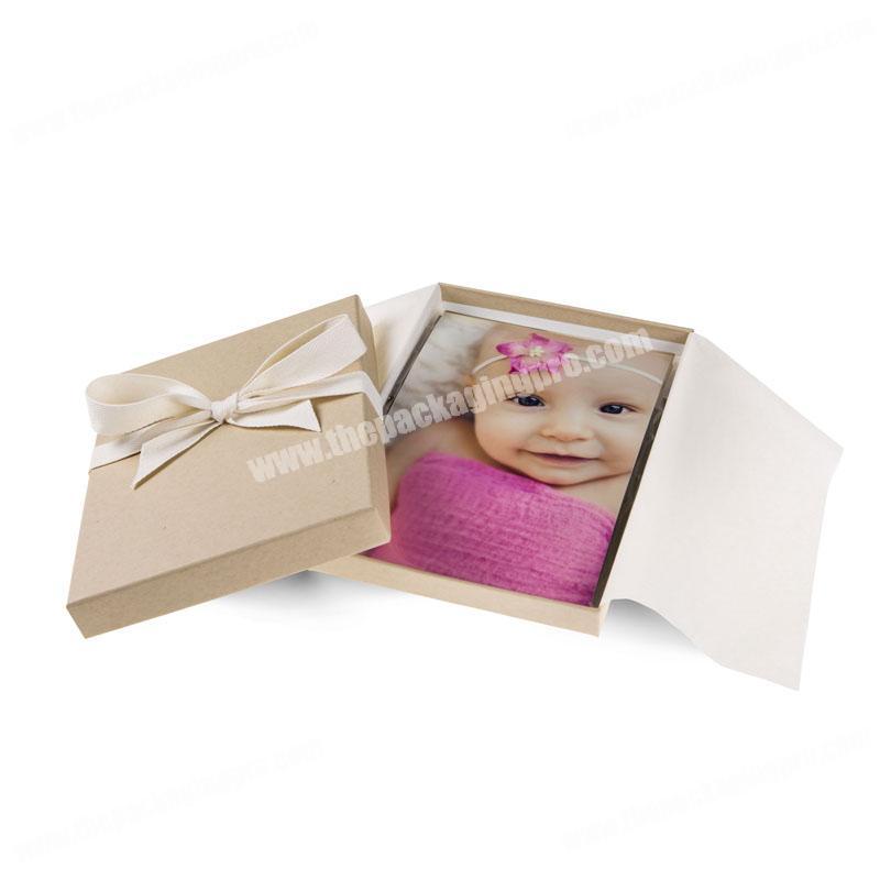Custom made logo high end Luxury flip top gift boxes packaging for photos