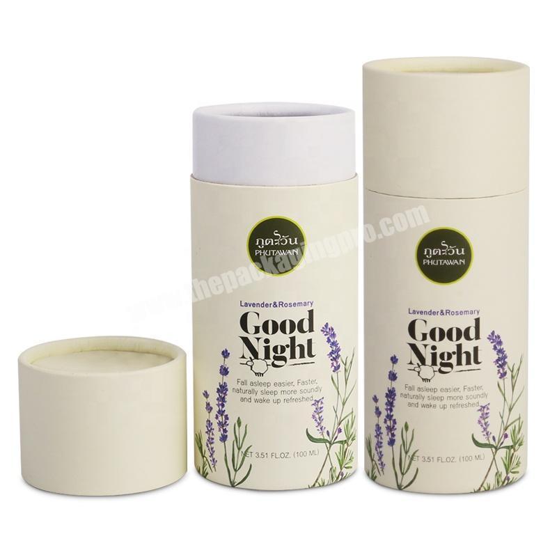 custom made matte white cylinder round tube paper boxes packaging for castor oil bottle  essential oil bottlecosmetic skincare