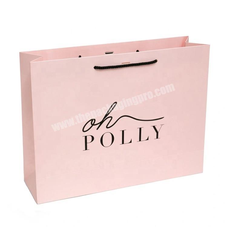 Custom Made Print You Own Logo Fashion Paper Gift Bag For up-Market