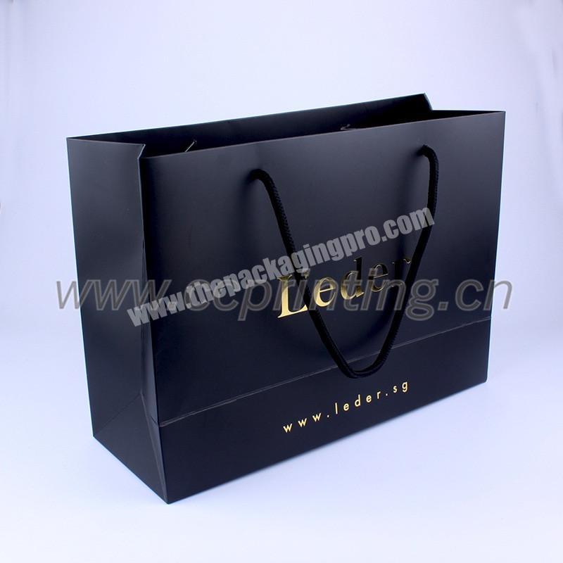 Custom Made Promotional Paper Shopping Bag With Hot Stamping Foil