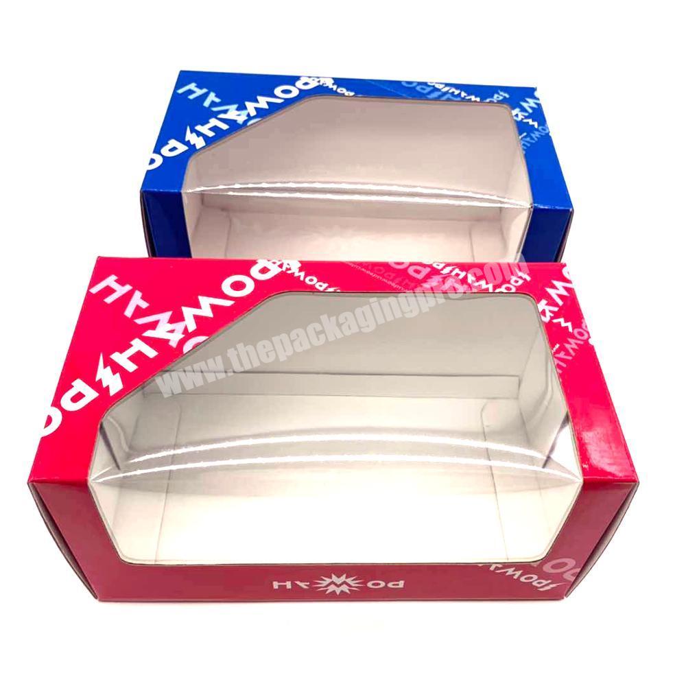 Custom made recyclable gift packaging sunglass case box with pvc window