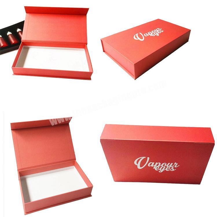 Custom Made red colored cosmetic paper box printing for plain with own logo in low price