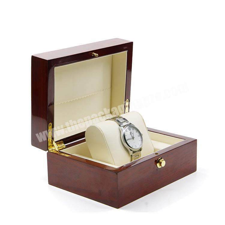 Custom Made Wooden Watch case Storage Display Gift Watch Box men luxury solid wood watch box