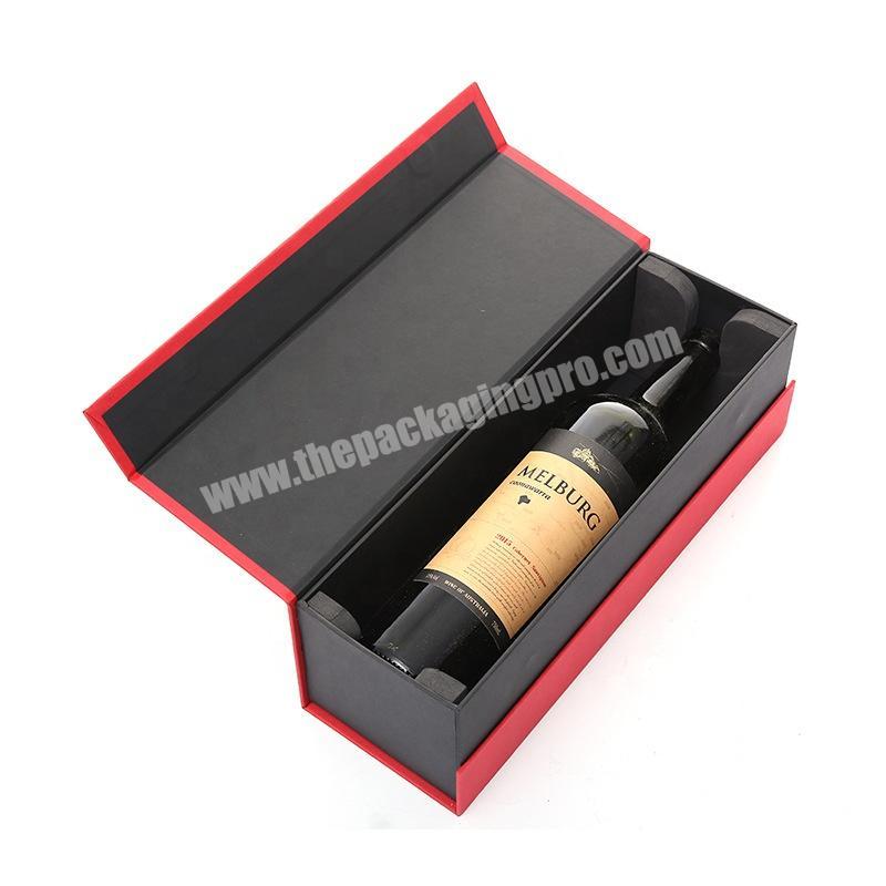 custom magnetic closure cardboard gift 3d packaging boxes for wine bottles