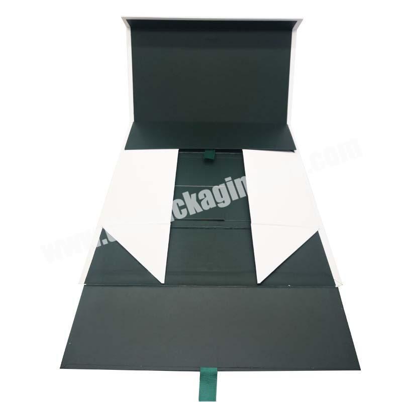 Custom Magnetic Closure Matt soft touch Lamination With Glossy Black UV Coating Logo folding gift box