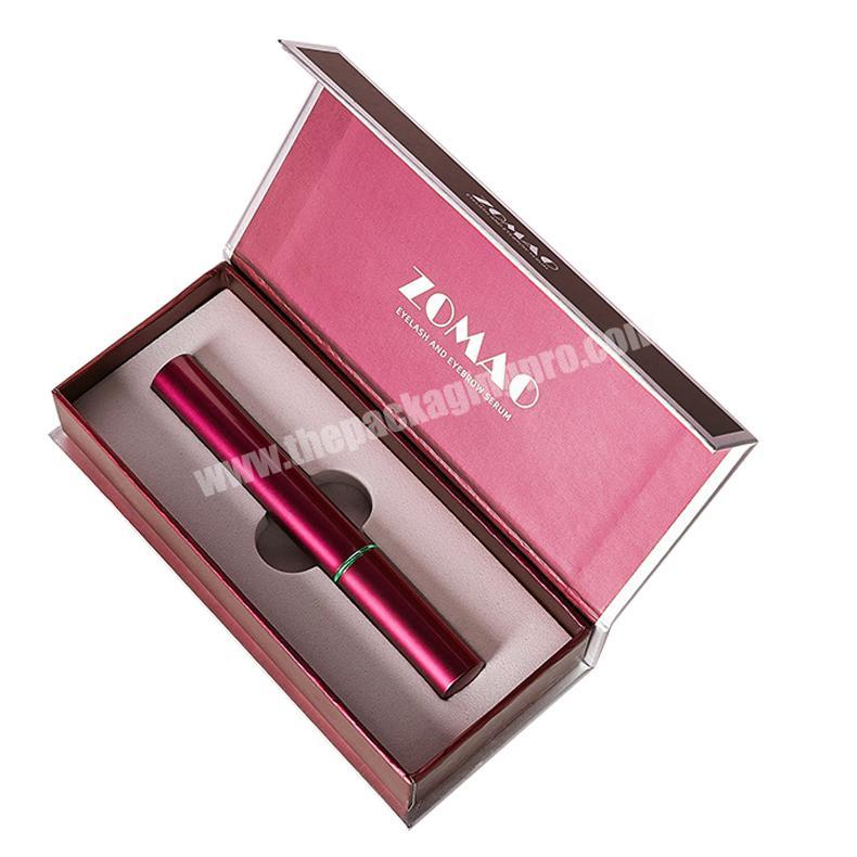 Custom magnetic eyeliner mascara lipstick small perfume sample tube packaging box
