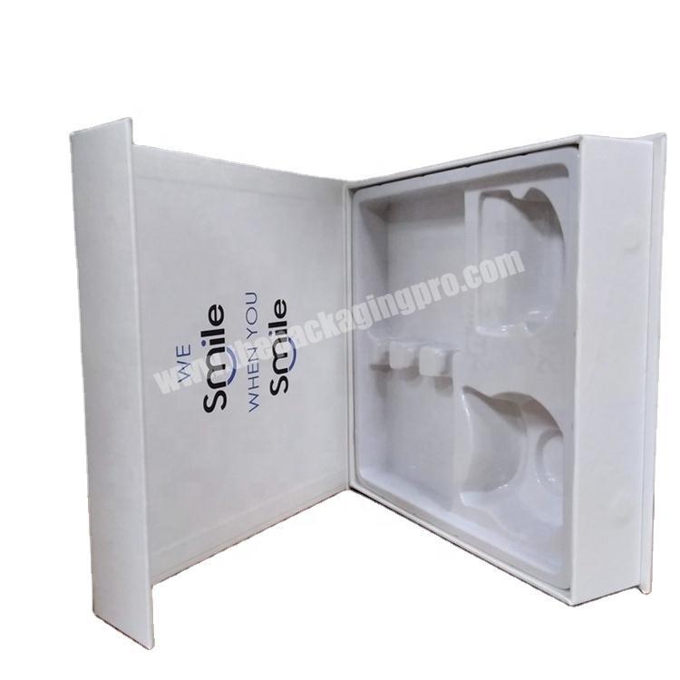 custom magnetic gift box with blister tray for teeth whitening device