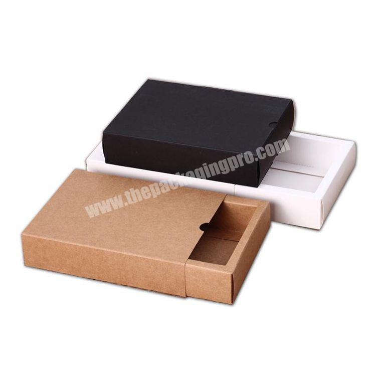 Custom Manufactory Direct Cheap Kraft Paper Drawer Box Packaging Custom Logo For Clothes
