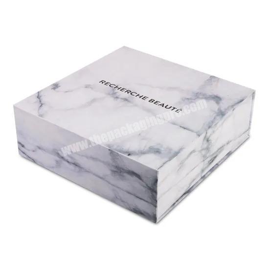 Custom Marble Printed Big Size Rigid Paperbaord Foldable Magnetic Gift Packing Boxes
