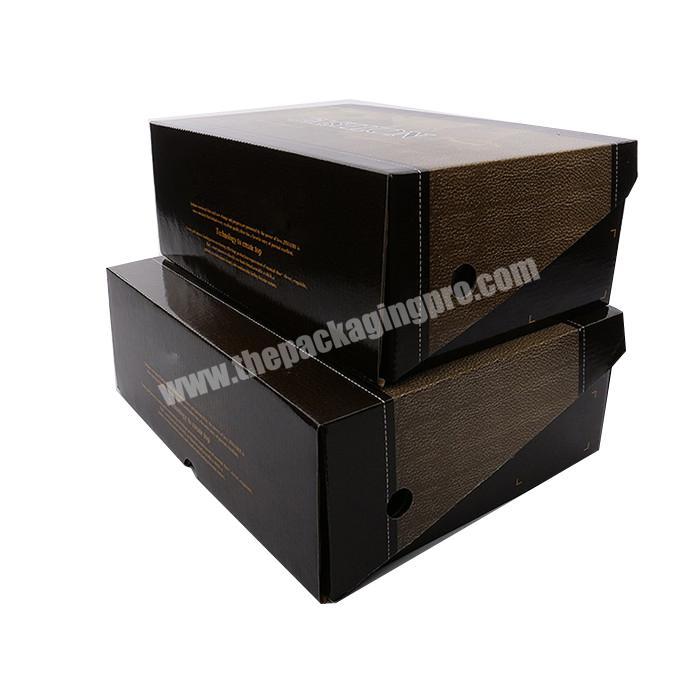 Custom Matte Black Printing Shoe Box Corrugated Cardboard Box Packaging Paper Carton Gift Box