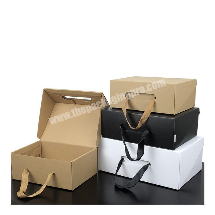 Custom Matte Black Printing Shoe Corrugated Cardboard Packaging Paper Carton Box