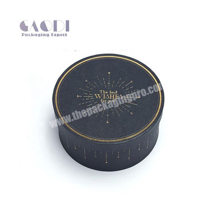 Custom Matte Black Round Cylinder High Quality Hard Cardboard  Valentines Gift Rose Flowers Packing Boxes With Lid
