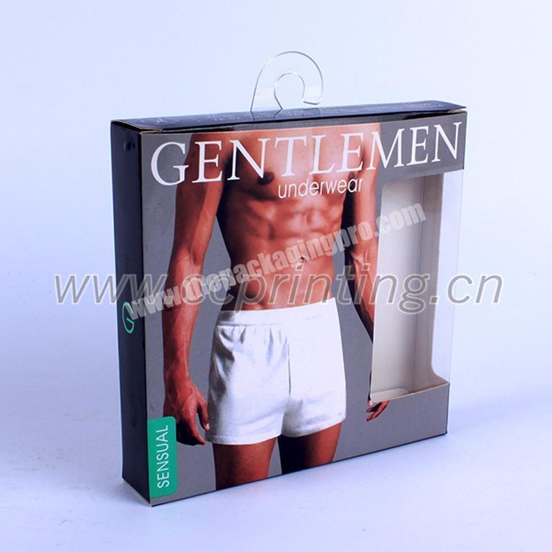 Custom Men Underwear Packaging Box With PVC Window