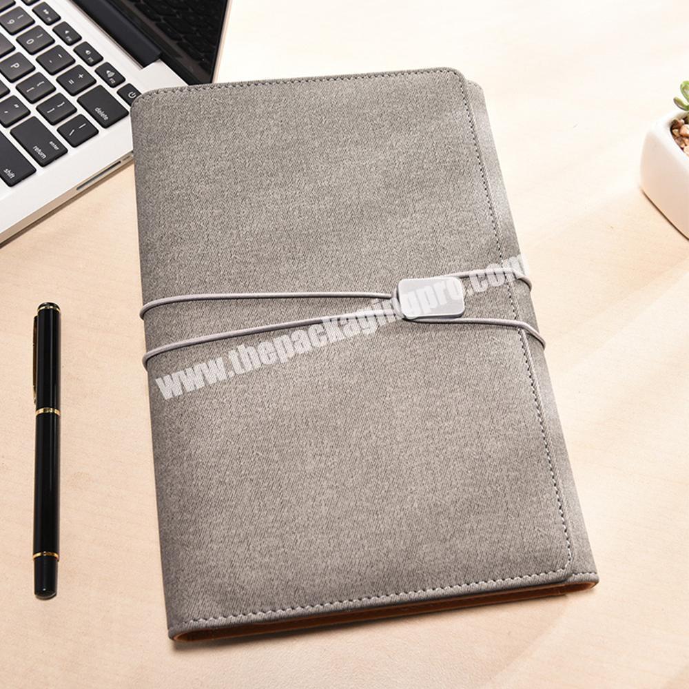 Custom Multi Function Business Office Fabric Hardcover Creative Reusable Notebook Planner Portfolio