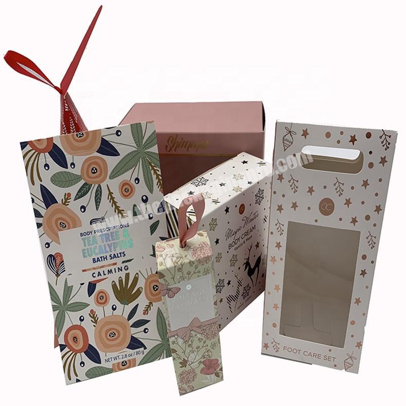 Custom new design luxury cosmetic Christmas tree paper packaging box