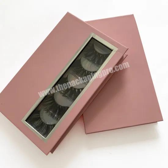 Custom New Design Magnetic Window Cardboard Empty False Eyelash and Glue Packaging Box