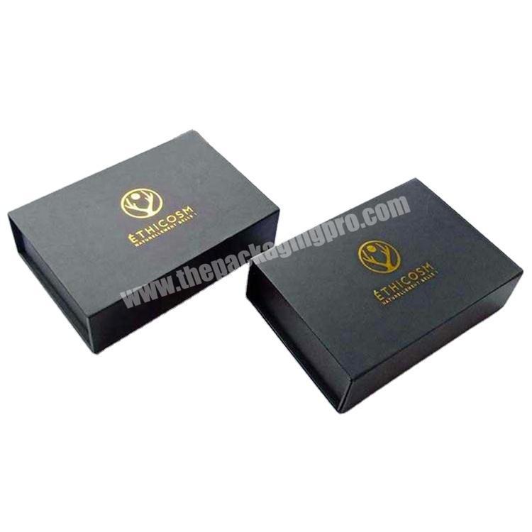 Custom New Packaging Products Luxury Black Magnetic Gift Box With Foam