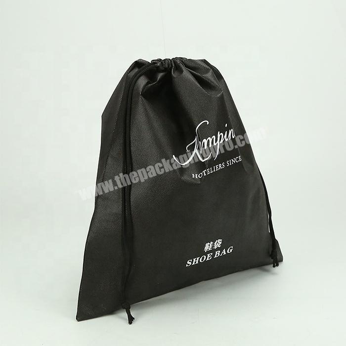 custom non woven drawstring shoe dust storage carrier travel bag