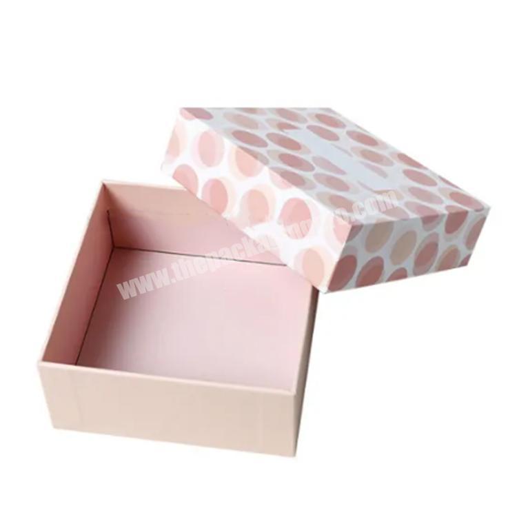 custom packaging pink plain gift box with lid shipping boxes