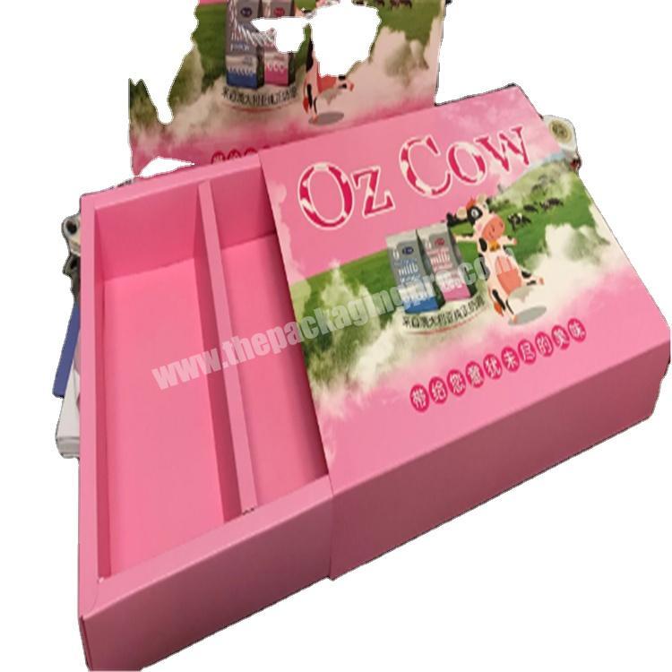 custom packaging square pullout drawer eyelash box purple gift box