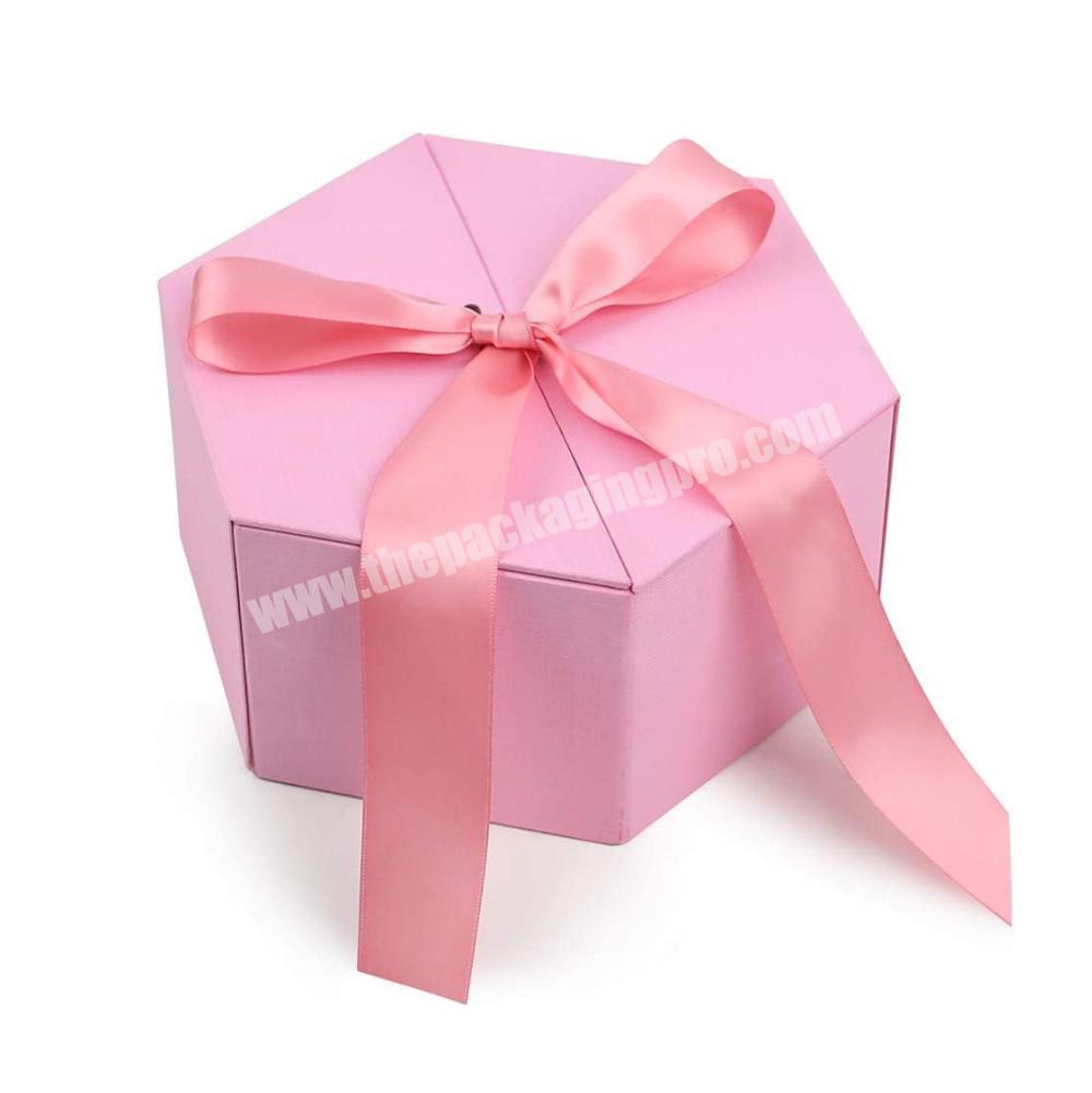 Custom Pantone Colored Cardboard Paper Pink Cosmetic Gift Packing Box