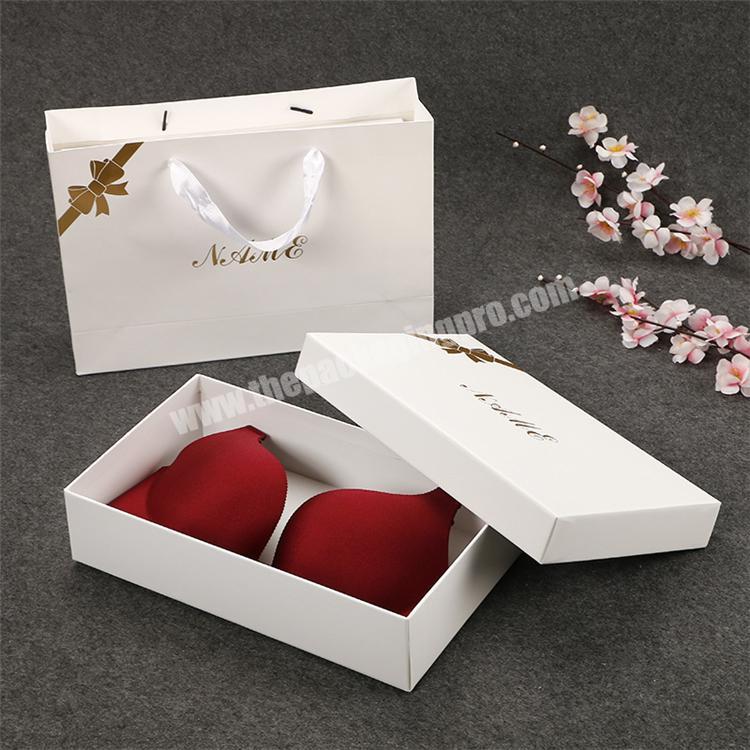 Custom Paper Black Lingerie Packaging Boxes Sexy Burgendypackaging Original Gift Box With Ribbon