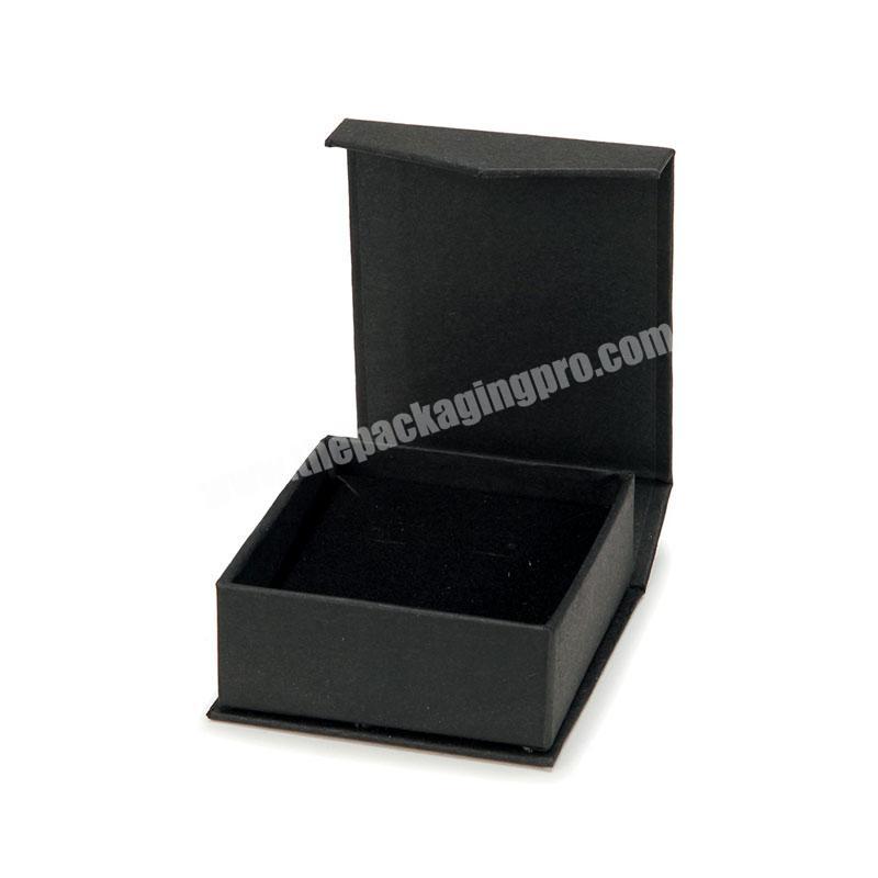Custom paper black magnetic closure folding gift boxes with logo