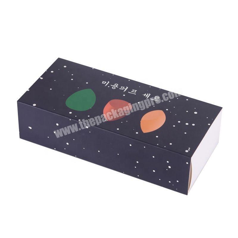 Custom paper box cheap cardboard powder puff drawer packaging box