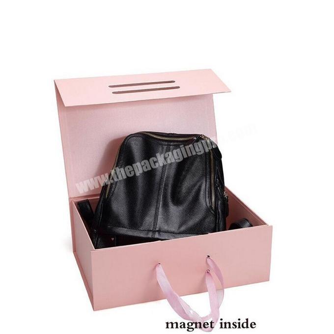 Custom paper box gift packing boxes Logo Luxury Clothes Shirt Bag Shoes Gift Boxes Paperboard Foldable Box with Ribbon magnet